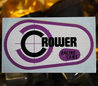 Original VINTAGE Water Decal 6  CROWER CAMS Drag Racing NHRA Hot Rod Scta Gasser • $24.98