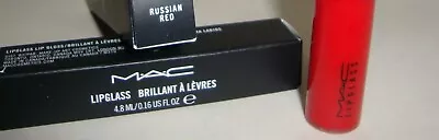 Mac Lipglass RUSSIAN RED Lipgloss Lip Gloss 0.17 Oz Ni • $13.99