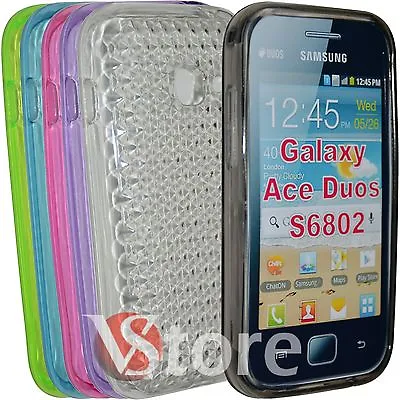 Cover Case For Samsung Galaxy Ace Duos S6802 Silicone Gel • £2.52