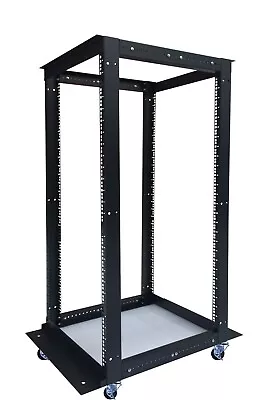 32U 4 Post Open Frame 19  Server Rack  Cabinet W/CastersAdjustable Depth 24 -37  • $189