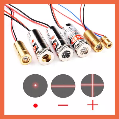 Laser Module Red Cross Hair Line Poin Dot Diode Focusable Lens 650nm 5mW 3V 5V • £3.30