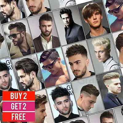 MENS HAIRDRESSER HAIR SALON Print BARBER Shop Poster MAN Hairstyle A5 A4 A3 #3 • £8.99