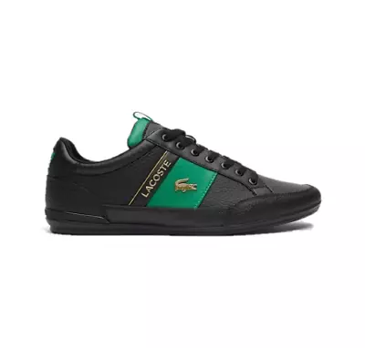 LACOSTE 7-40CMA00431B4 CHAYMON 0120 1 Mn`s (M) Black/Green Leather Lifestyle Sho • $93.74