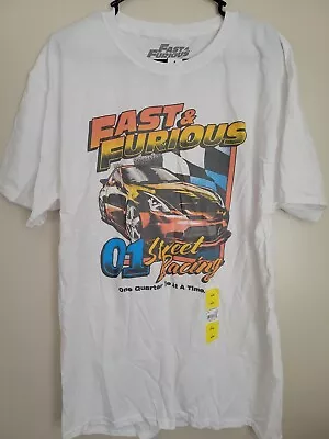 FAST & FURIOUS Movie T-Shirt L Dominic Paul Walker Vin Diesel Car Racing • $21.24