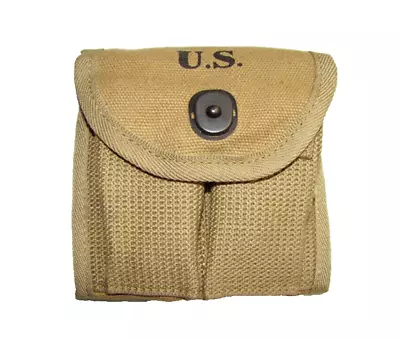 Repro Ww2 Us M1 Buttstock Type Canvas Bandoleer Pouch • $10.99