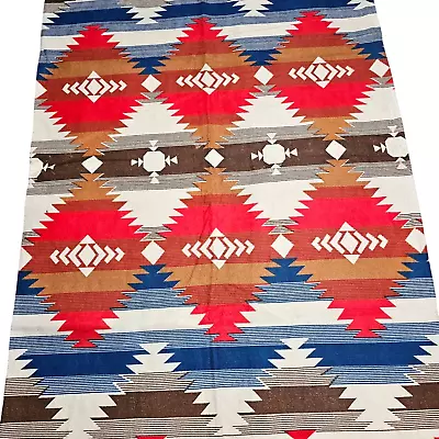 Vtg Beacon Camp Navajo Blanket Wall Hanging Western Style 745 Twin Full 72 X 90 • $44.95