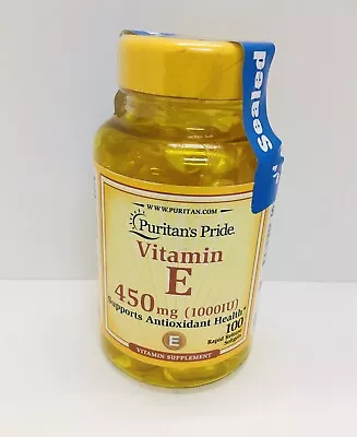 Puritan’s Pride Vitamin E 100 Release Softgels EXP4/24  • $10.99