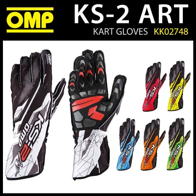 OMP KS-2 Digital Art Karting Gloves KS2 Kart Modern Printed Design In 6 Colours • $42.52