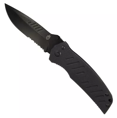 Gerber Swagger Folding Pocket Knife - Black Serrated Blade - NEW • $19.95