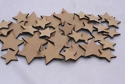 £59.99 • Buy WOODEN MDF STARS 5 POINTED Shapes Blanks Embellishments  Decoration Scrapbooking
