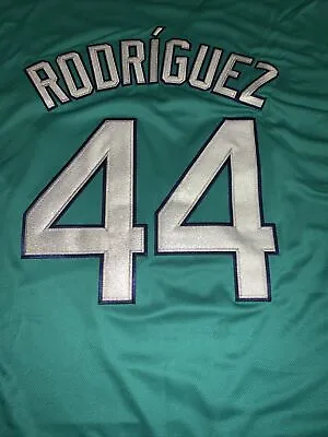 Nike SEATTLE MARINERS Julio Rodriguez Baseball JERSEY 100% Stitched TEAL XL • $64.99