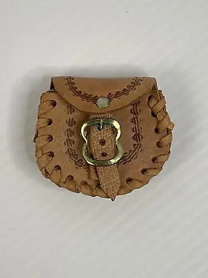 Native American Leather Medicine Bag Necklace Pouch With Design • $19.99