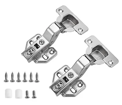 Luokim 2PCS Inset Cabinet Door Hinges Frameless Concealed European Soft Close • $9.99