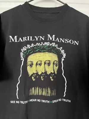 Rare Vtg Y2k Marilyn Manson “speak No Truth” Believe Lie Concert Shirt Xlarge 47 • $349.99