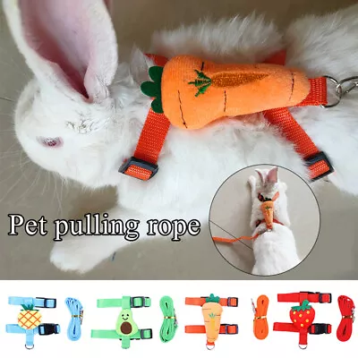 £4.55 • Buy Cat Rabbit Guinea Pig Rat Ferret Harness & Lead Breathable Soft Pet Leash Set UK