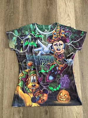 $28 • Buy Disney Parks 2012 Haunted Mansion Shirt Halloween Hitchhiking Ghosts Women’s L