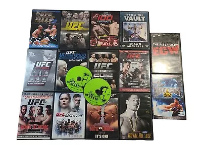 UFC And WWE DVD Lot Of 15 Best Of Knock Outs King Of The Cage • $34.97