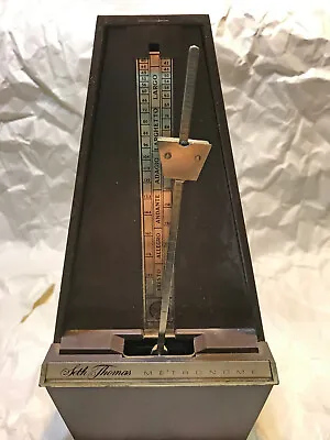 VINTAGE 1970's SETH THOMAS  CAT # 1104A CONDUCTOR METRONOME WORKING • $32.99