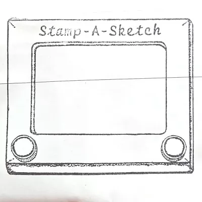 STAMP-A-SKETCH Limited Edition UM Rubber Stamps Vintage Toy Etch Draw Kids Um31 • $10.18