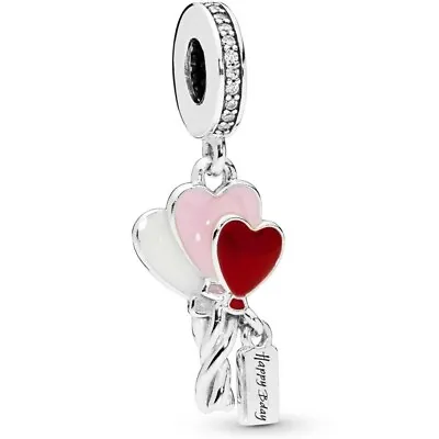 Happy Bday Balloon Charm Sterling Silver For Bracelet Dangle S925 Christmas Gift • £8.50