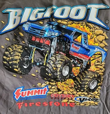 Bigfoot Monster Truck T Shirt Mens Xl Gray Gildan • $5
