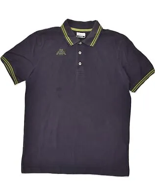KAPPA Mens Polo Shirt Large Navy Blue Cotton AI09 • £9.54