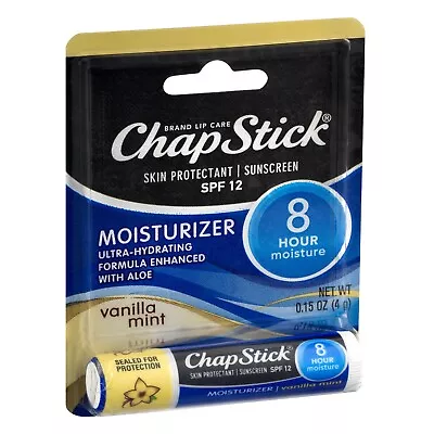 ChapStick Lip 8 Hour  Moisturizer SPF 12 VANILLA MINT 0.15 Oz *RARE HTF* • $49.99