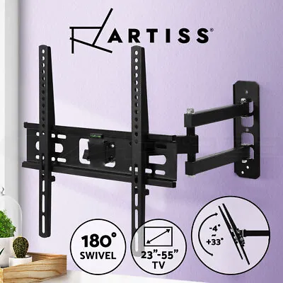 $30.95 • Buy Artiss Full Motion TV Wall Mount Bracket Swivel LED LCD Plasma VESA 23-55 Inch