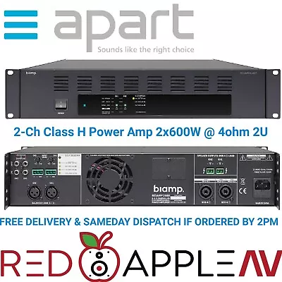 Apart Revamp 2600 2 Channel Professional Class H Amplifier 2 X 600W @ 4Ω 2U • £595