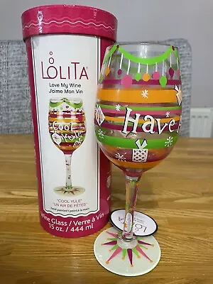 Lolita Wine Glass Love My Wine Cool Yule Christmas 15 Oz Glass • £17.99