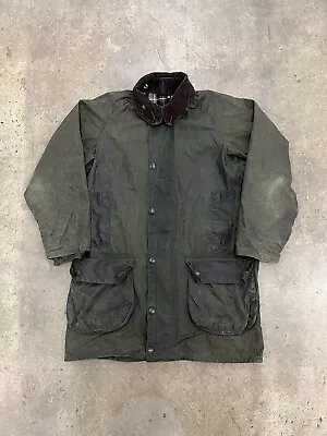 Vintage 80’s Barbour Gamefair C34 Wax Jacket Green Classic Coat Size Small • $100