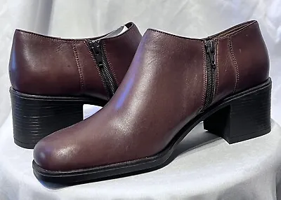 Damiani’s Vintage Y2K Leather Ankle Boots Brown Sz 11M • $40