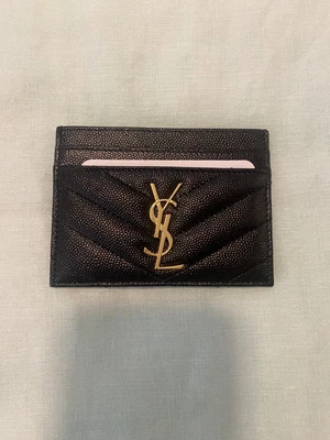 $400 • Buy YSL Monogram Quilted Leather Cardholder