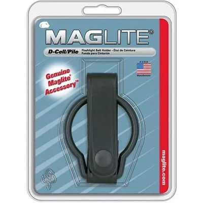 Maglite D CELL Flashlight Belt Holster Black Leather Brand NEW • $14