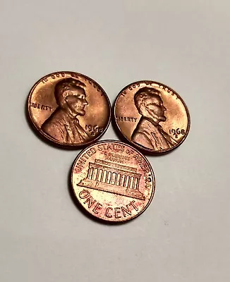 1968-S Lincoln Cent Sunset Toned RB Unc. • $1