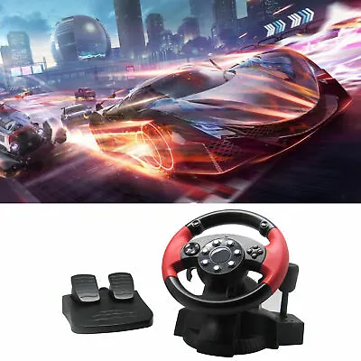 £55.40 • Buy Racing Simulator Vibration Driving Steering Wheel & Pedals Set For PS3/PS2