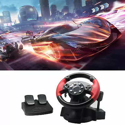 £55.40 • Buy Racing Simulator Vibration Driving Steering Wheel & Pedals Set For PS3/PS2