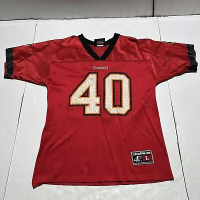 Vintage Mike Alstott Red Jersey Men’s L Logo Athletic Tampa Bay Buccaneers • $14