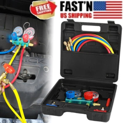 $75.79 • Buy AC Manifold Gauge Set For R1234YF Refrigerants Automotive AC Gauge With 5ft Hose