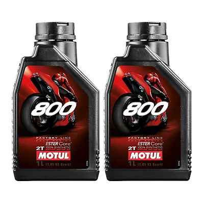 Motul 800 2T Synthetic 2-Stroke Factory Line Road Racing 2L Motor Oil 2 X 1L • $42.95