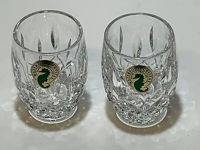 2 Waterford Crystal Lismore Shot Glasses Star Cut Base • $129.99