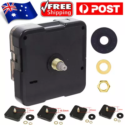 $12.12 • Buy Silent DIY Quartz Movement Wall Clock Motor Mechanism Long Spindle Repair Kit AU