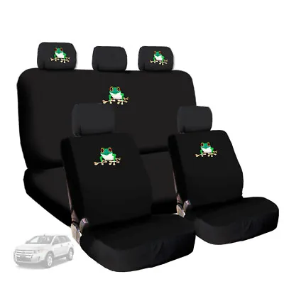 For VW Frog Embroidery Logo Car Seat Covers With Headrest Cover Full Set • $46.70