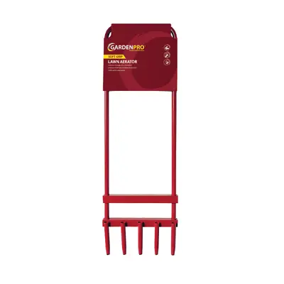 Kingfisher Pro Gold Lawn Aerator Red Prong Garden Farm Root Oxygen Soil Foot Bar • £14.79