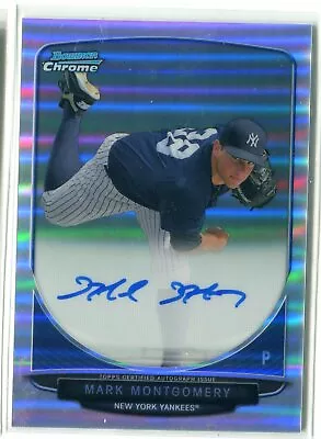 2013 Bowman Chrome Mark Montgomery REFRACTOR AUTO AUTOGRAPH RC 303/400 YANKEES • $3.99