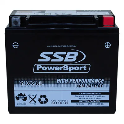 YTX20L-BS 12V AGM Battery For Harley-Davidson FLST FXD Softail Dyna Fat Bob • $153.95