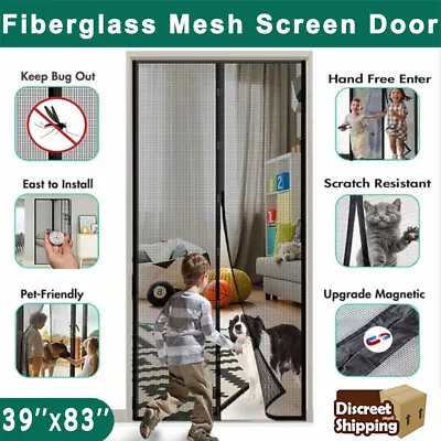 Hands-Free Magnetic Screen Door Mesh Net BLOCK Mosquito Fly Insect Bug Curtain • $8.09