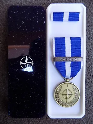 Genuine Nato Medal For Kosovo In Nato Box Of Issue - Excellent Condition • £22.50