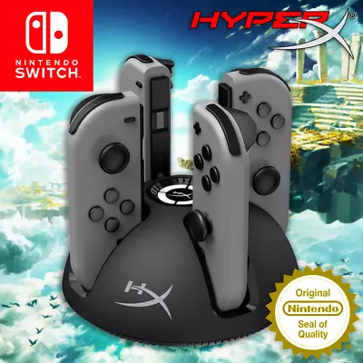 Nintendo Switch Joy-Con Charging Dock 4-in-1 Charger HyperX Officially Licensed • $26.95