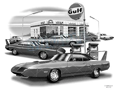 Mopar Daytona 1970 Superbird Muscle Car Art Print     **free Usa Shipping** • $24.99